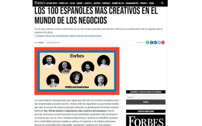 Joaquín Millán, Fundador y Director Creativo de OOIIO en la lista Forbes de los “100 españoles más creativos”.