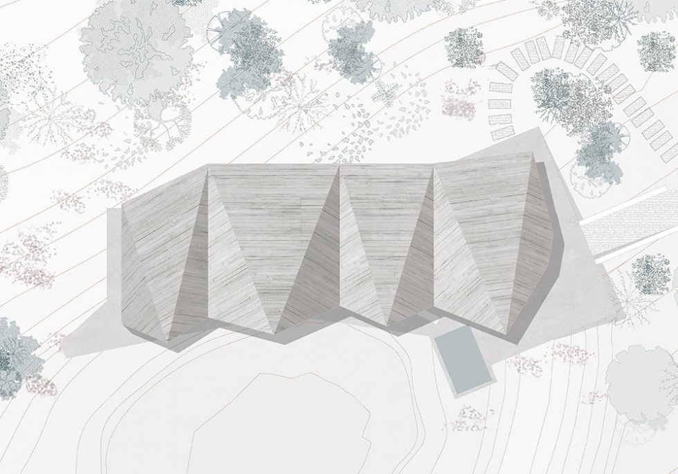 Plano Planta Cubierta de Vivienda de OOIIO Arquitectura en Los Navalmorales