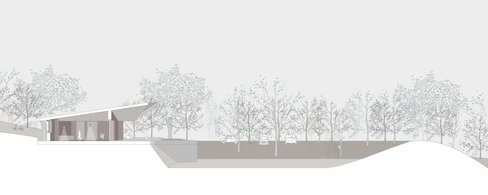 Plano Sección de Vivienda de OOIIO Arquitectura en Los Navalmorales