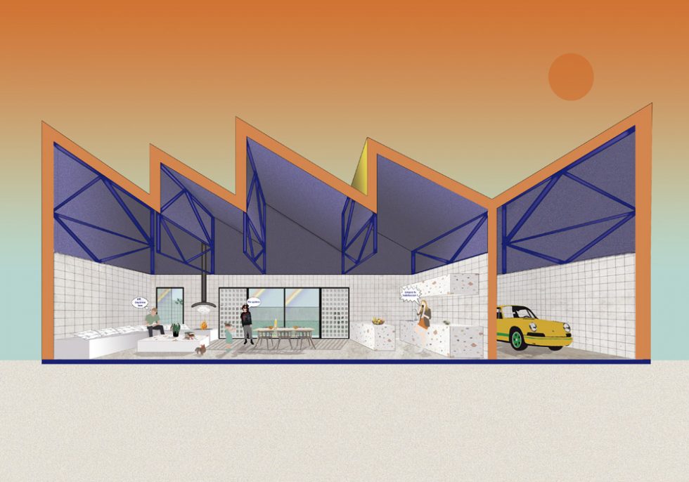 Fotomontaje Perspectiva de Casa PAZ por OOIIO Arquitectura